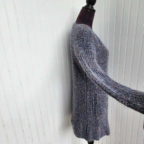 Universal Thread Gray Multicolor Open-Front Cardigan Women's Chunky Warm Wool XS - Picture 5 of 11